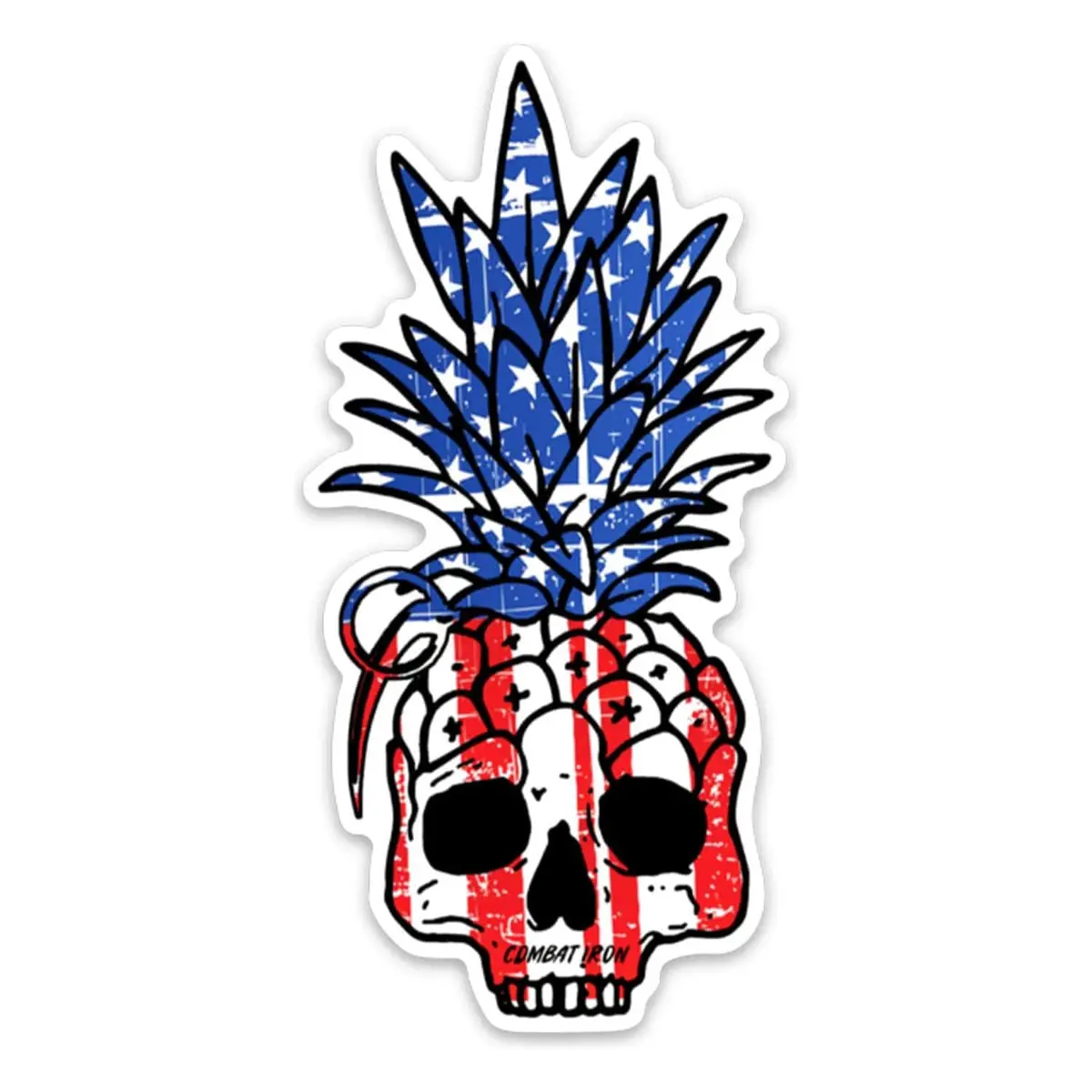 Usa Patriotic Pineapple Grenade Decal 1