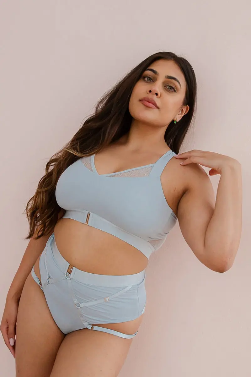 Tatiana Active Perla Shorts - Matte Baby Blue 1