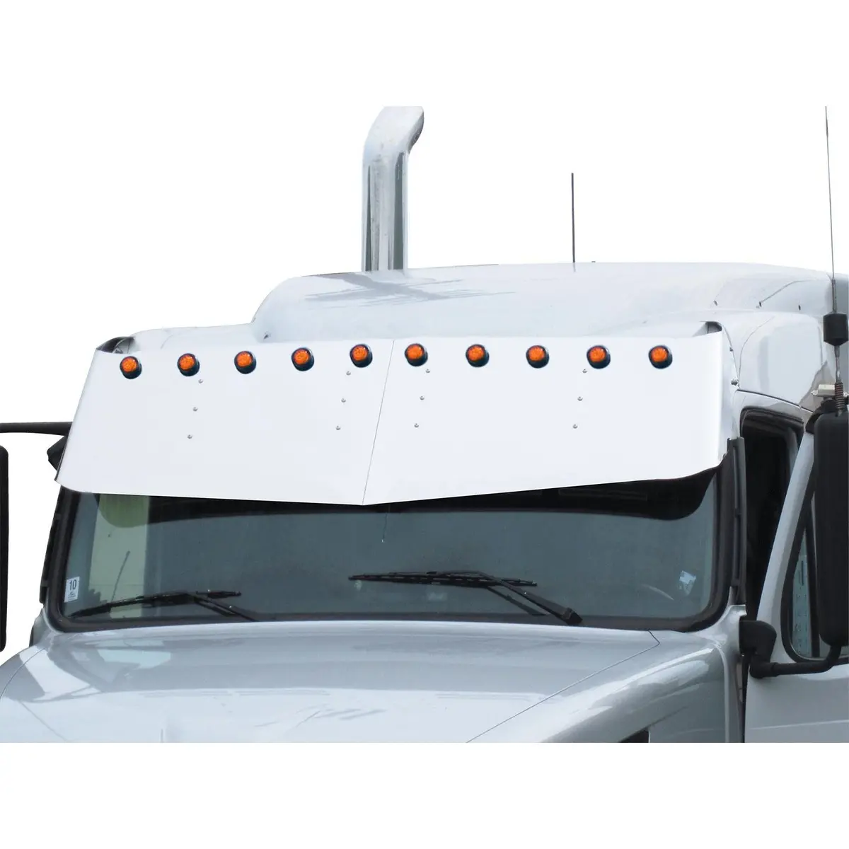 #V-8045 17"X20" V-Style Visor W/10-2" Light Holes 1