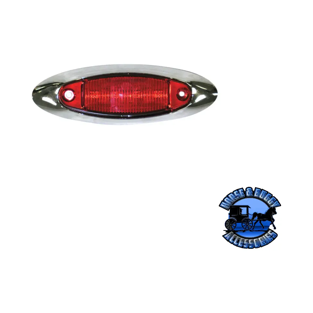V178xr 4.7"X1.5" Red Led Marker/ Clearance, P2, Oblong, Low Profile Kit /Same As 178Xr 1