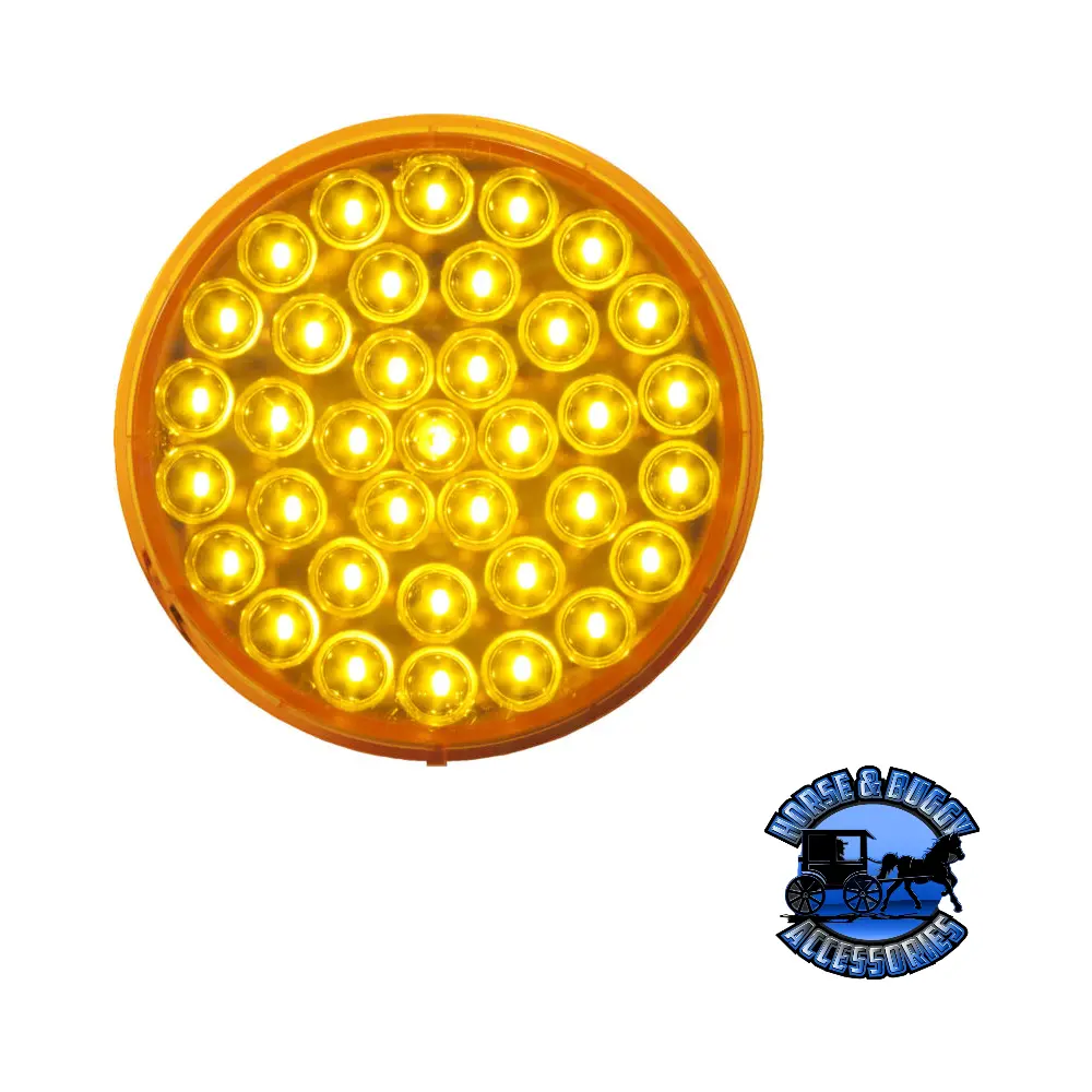 V417kta 4" Amber Led Stop/Turn/Tail, Round, 36-Diodes (Light And Plug Adapter Kit) 1