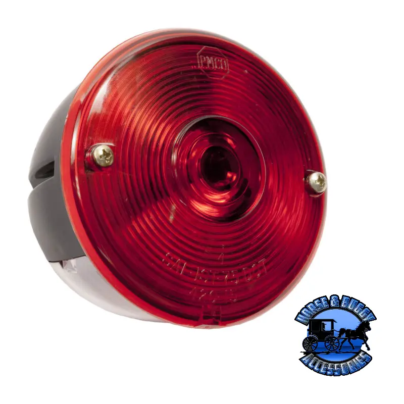 V428 Red Incandescent Stop/Turn/Tail, Universal, Round, Stud-Mount, W/ License Light, 3.75″X2.625″ 1