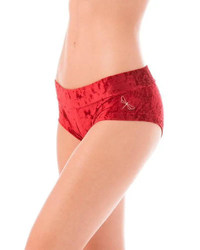 Dragonfly Hot Pants - Velvet Red 1