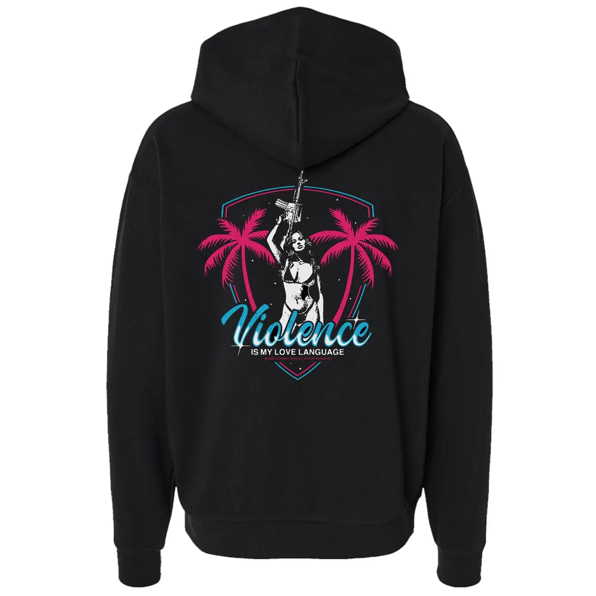 Violence Is My Love Language Fleece Lined Hoodie 1