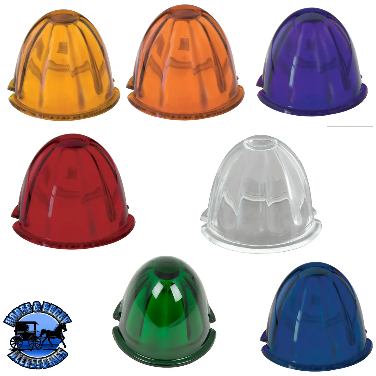 Original Watermelon Real Glass Lens Replacement (Choose Color) For 3 1/2" Lights 1