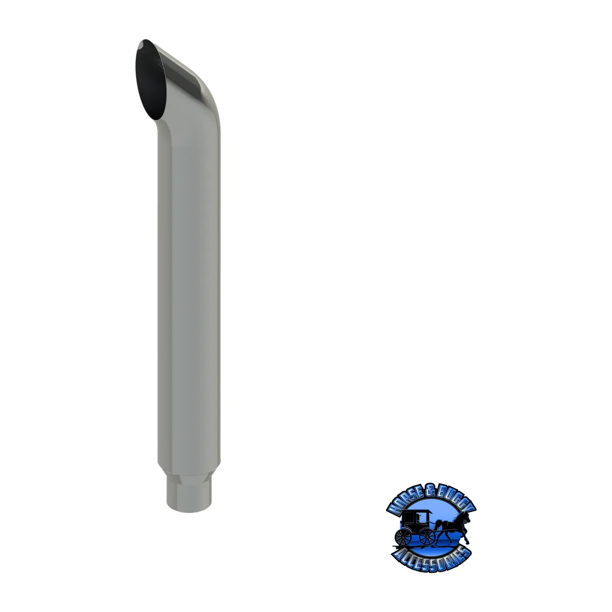 606B-114-1103 6" Reduced To 5" West Coast Curve Exhaust Stack - 114" Long 1