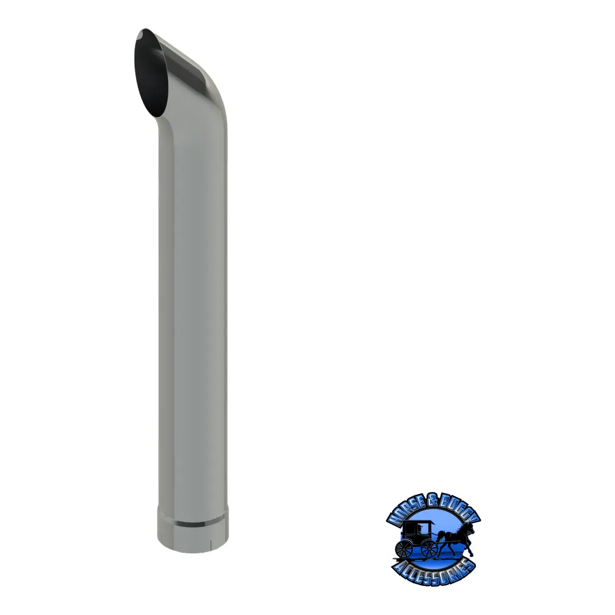 606C-064-1103 6"X64" West Coast Curved Exhaust Stack - Expanded End 1