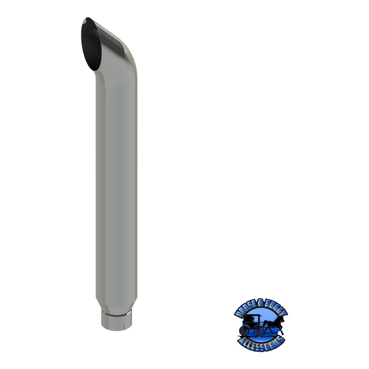 608D-114-1103 8"X114" West Coast Curved Exhaust Stack - Reduced To 5" And Expanded Id 1