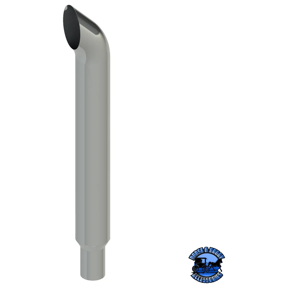 607G-060-1103 7"X60" West Coast Curved Exhaust Stack - Reduced To 5" Extended Od 1