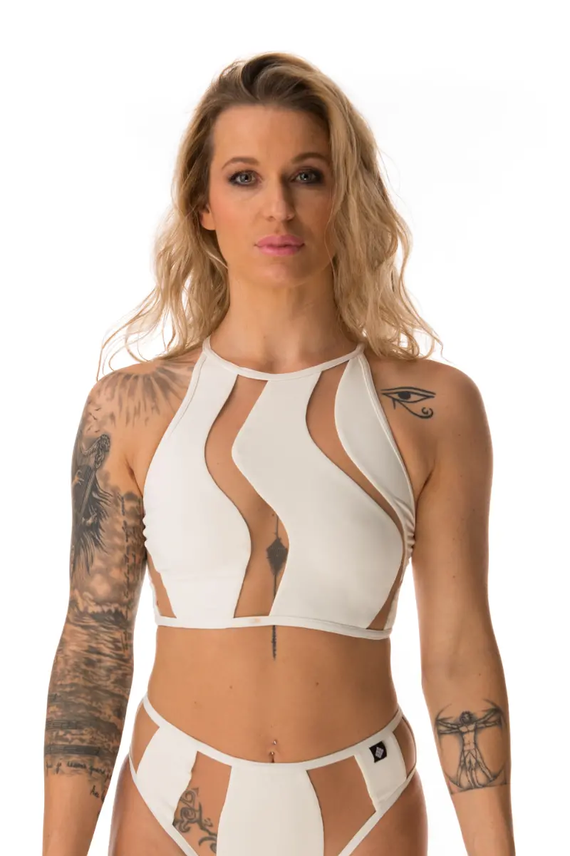 Poledancerka Rays Top - Ivory White 1