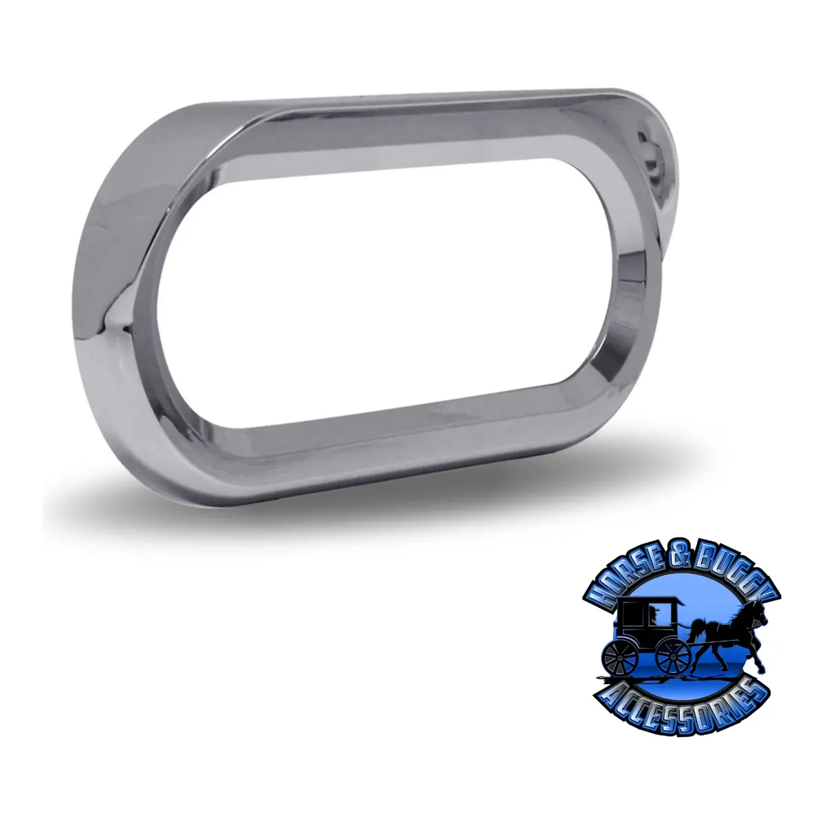 Tbez-Obch2 Screw On Oval Bezel With Visor – Chrome Abs Plastic 1