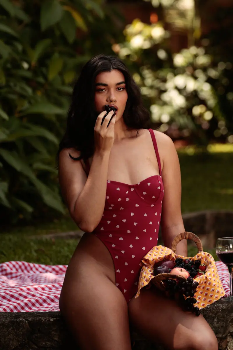 Rolling Alpha Balconette Bodysuit - Sweetheart 1