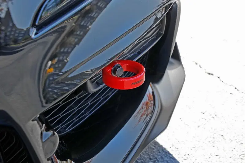 Perrin 2020 Toyota Supra Tow Hook Kit (Front) - Red 1