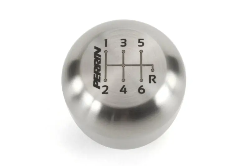 Perrin 17-18 Honda Civic Brushed Stainless Steel Large Shift Knob - 6 Speed 1