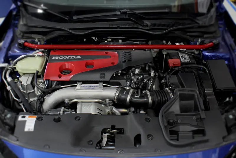 Perrin Honda Civic Type R / Si Front Strut Brace - Glossy Red W/ Black Feet 1