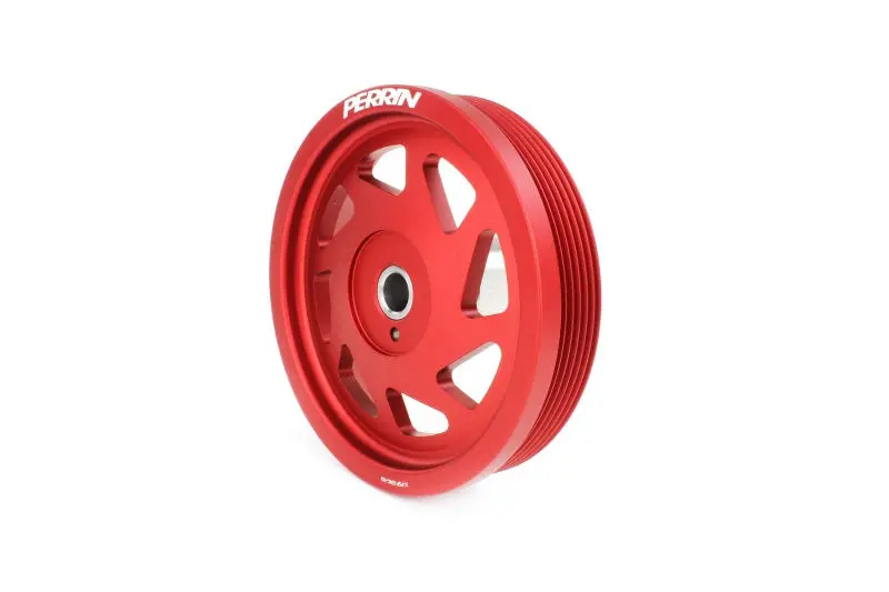 Perrin 19-21 Subaru Wrx / 16-18 Forester Lightweight Crank Pulley (Fa/Fb Engines W/Large Hub) - Red 1