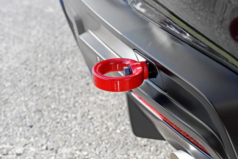 Perrin 2020 Toyota Supra Tow Hook Kit (Rear) - Red 1