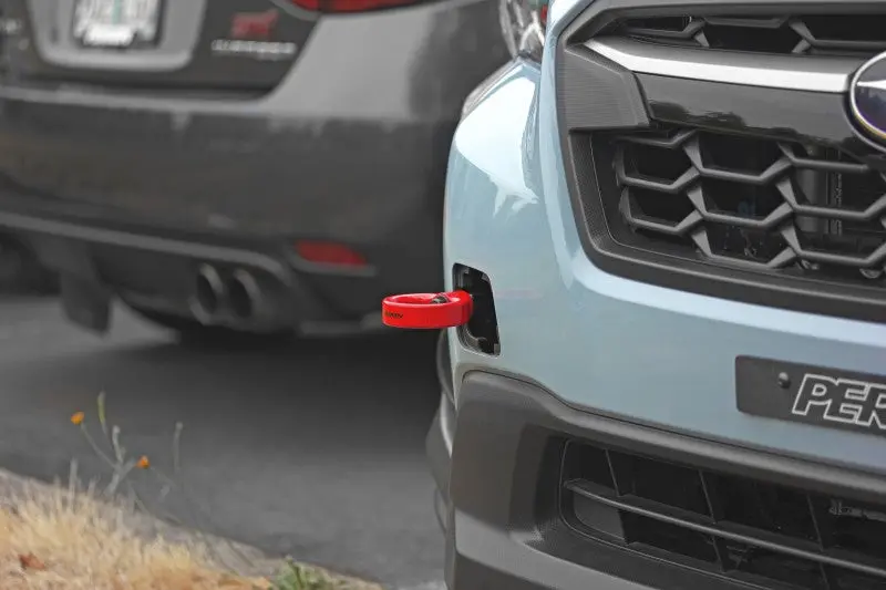 Perrin 2022 Subaru Wrx / 18-21 Crosstrek / 14-21 Forester Tow Hook Kit (Front) - Red 1