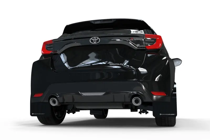 Rally Armor 20-23 Toyota Gr Yaris Black Mud Flap W/White Logo 1