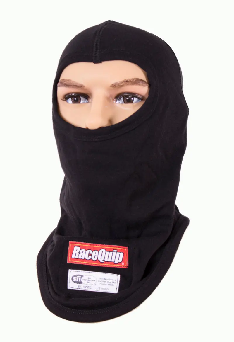 Racequip Black Sfi 3.3 Fr Single Layer Hood 1
