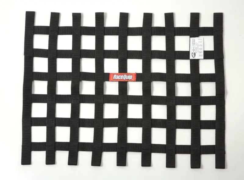 Racequip Black 18In H X 24W Sfi Ribbon Window Net 1