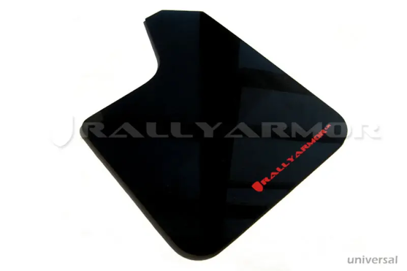 Rally Armor Universal Fit (No Hardware) Black Ur Mud Flap W/ Red Logo 1