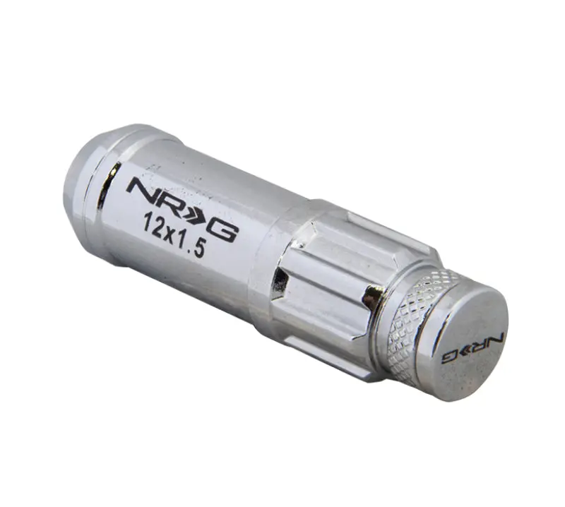 Nrg 700 Series M12 X 1.5 Steel Lug Nut W/Dust Cap Cover Set 21 Pc W/Locks & Lock Socket - Silver 1