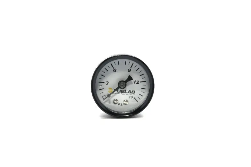Fuelab 1.5In Carb Fuel Pressure Gauge - Range 0-15 Psi 1
