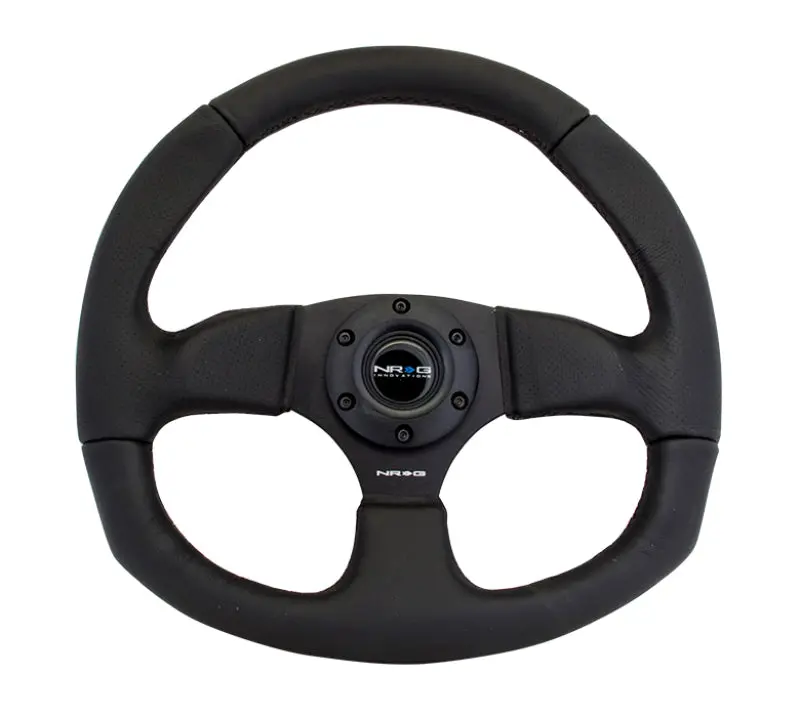 Nrg Reinforced Steering Wheel (320Mm Horizontal / 330Mm Vertical) Leather W/Black Stitching 1