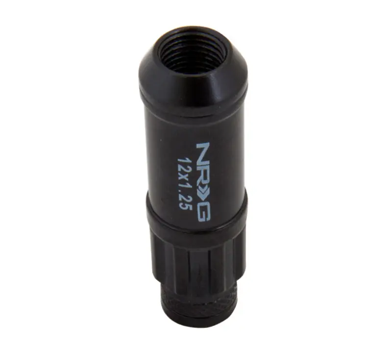 Nrg 700 Series M12 X 1.25 Steel Lug Nut W/Dust Cap Cover Set 21 Pc W/Locks & Lock Socket - Black 1