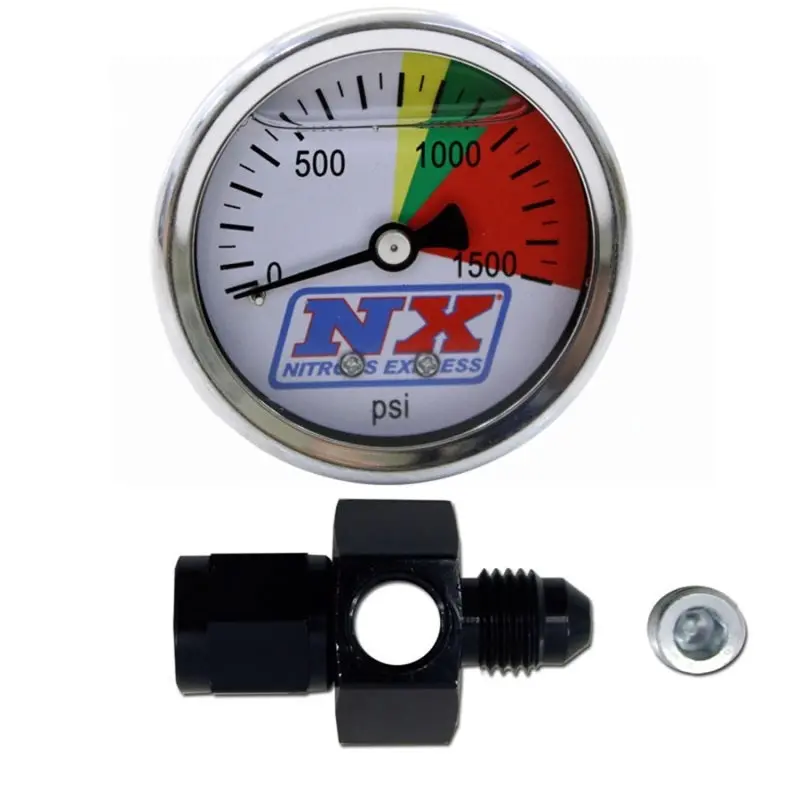 Nitrous Express N2o Flo-Thru Pressure Gauge (0-1500 Psi) 4An 1