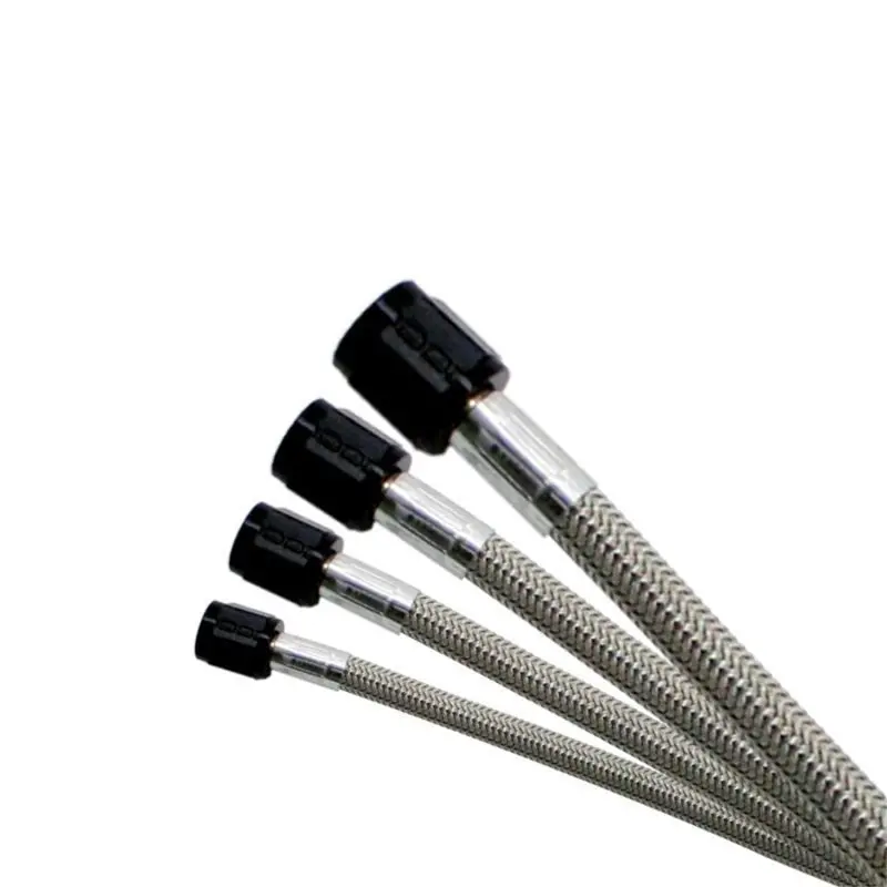Nitrous Express 6An 12In Stainless Steel Braided Hose - Black 1