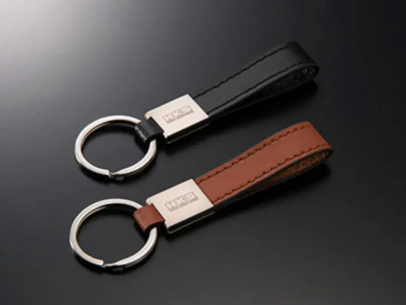 Hks Hks Leather Keyring Black 1