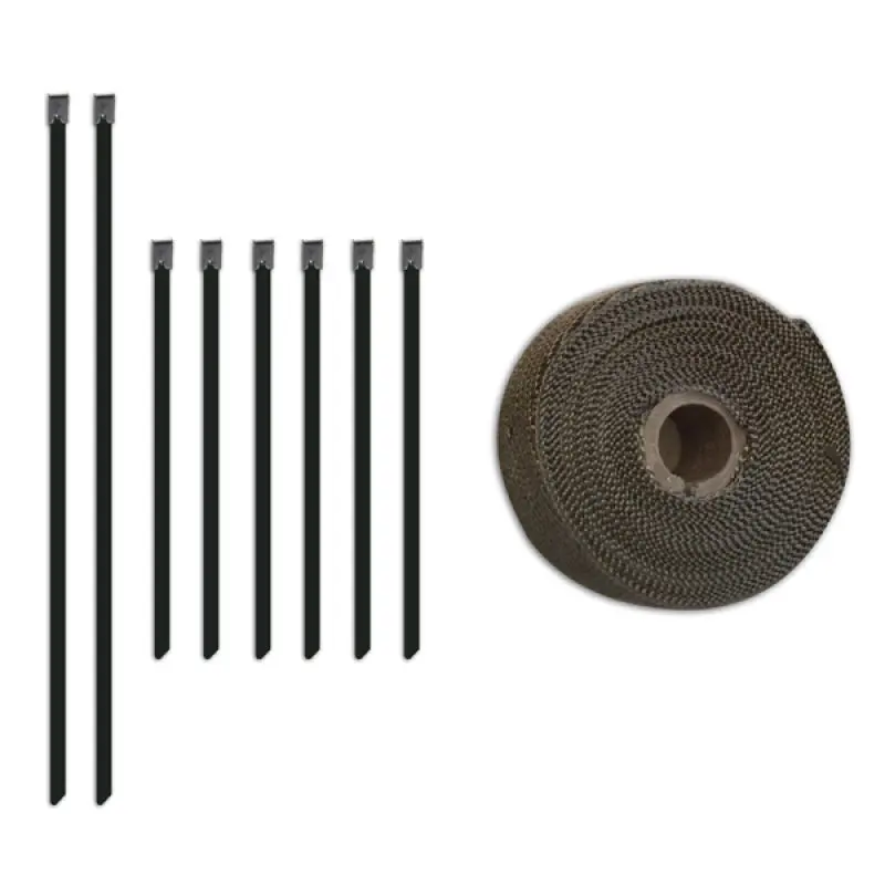 Mishimoto 2 Inch X 35 Feet Heat Wrap With Stainless Locking Tie Set 1