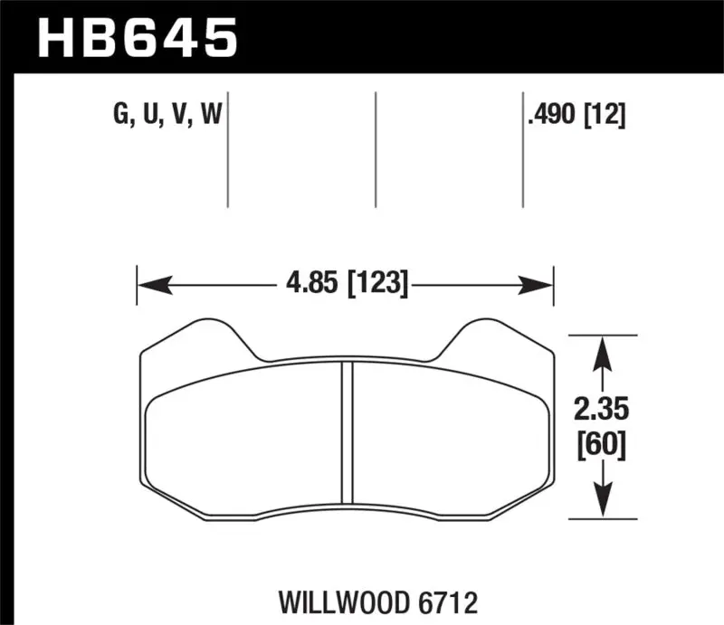 Hawk Wilwood Type 6712 Dtc-60 Brake Pads 1