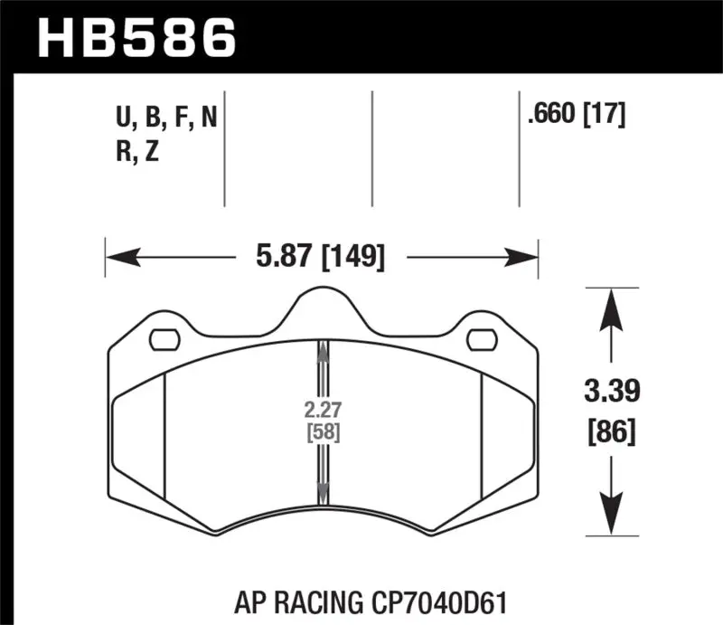 Hawk Ap Racing Cp7040 Performance Ceramic Street Brake Pads 1