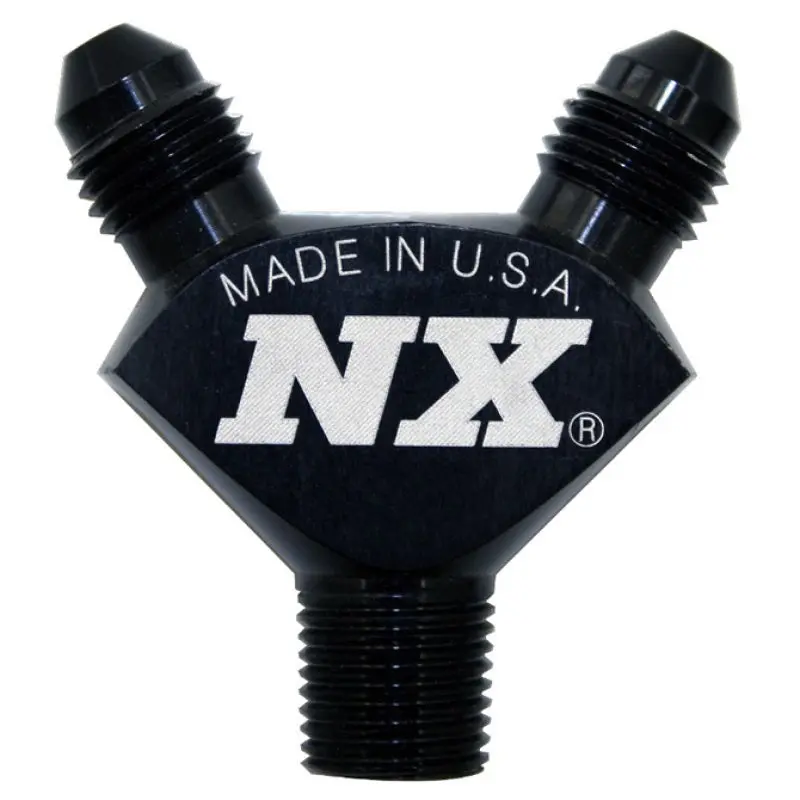 Nitrous Express 1/8Npt X 3An X 3An Billet Pure-Flo Y Fitting - Black 1