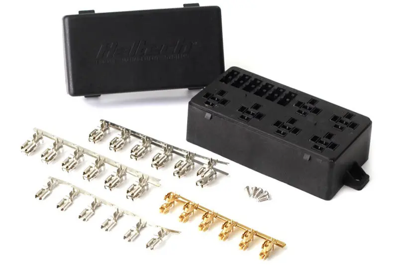 Haltech 6 Circuit Haltech Fuse Box W/Lid/Pins 1
